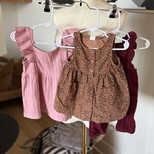 Bundle of 3 Dresses/Romper (0-6 Months)